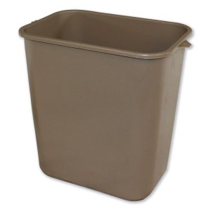 Impact IMP 7702 BEI Wastebasket,28qt,plst,bg