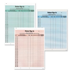 Tabbies TAB 14531 Patient Sign-in Label Forms - 125 Sheet(s) - Blue - 