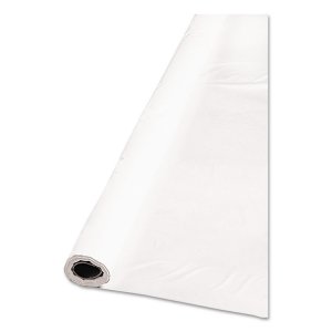 Tablemate TBL TBLI4010WH Tablemate Banquet-size Plastic Table Cover - 