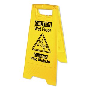 Impact IMP 9152W Englishspanish Wet Floor Sign - 1 Each - Caution Wet 