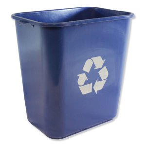 Impact IMP 7702 BLU-R Wastebasket,28qt,plst,be