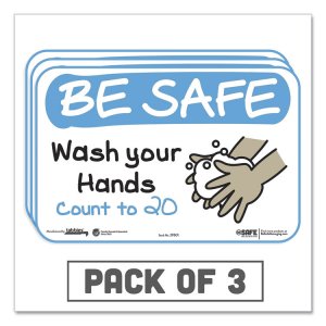 Tabbies 29501 Sign,be Safe Wash Hands