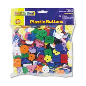 Pacon PAC 6120 Creativity Street Plastic Buttons - 1  Pack - Multicolo