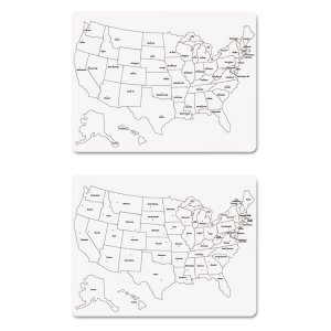 Pacon 9873 Creativity Street Large Usa Map Whiteboard - 23.6 Width X 1