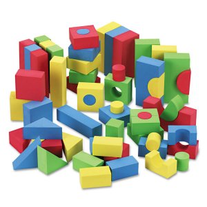 Pacon PAC 4380 Creativity Street 68-piece Wonderfoam Block Set - Assor