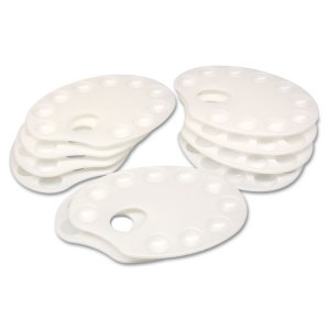 Pacon PAC 5923 Creativity Street Palette Shaped Plastic Paint Trays - 