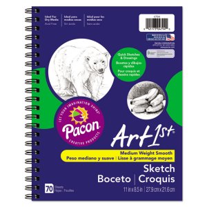 Pacon PAC 4794 Ucreate Art1st Sketch Diary - Letter - 70 Sheets - Plai