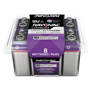 Rayovac R9VL-8G Battery,lithm,9v,8pk,bebk