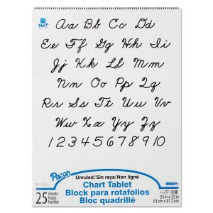 Pacon PAC 74510 Pacon Unruled Chart Tablet - 25 Sheets - Plain - Spira