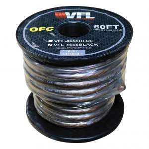 American VFL4655BK Vfl 0 Gauge Power Wire Ofc 50 Ft. Roll Black