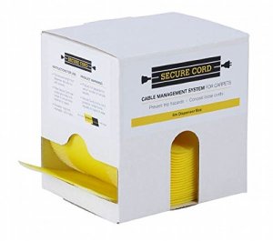 Prestige ASC5Y Securecord Cable Management For Carpets - Yellow - Nylo