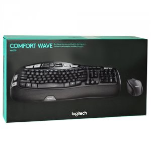 Logitech 920-008001 Mk570 Comfort Wave Wireless Keyboard  Laser Mouse 