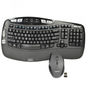 Logitech 920-008001 Mk570 Comfort Wave Wireless Keyboard  Laser Mouse 