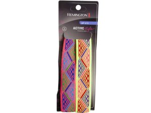 Bulk KA716 Remington 2 Pack Gel Aztec Stretch Headwraps In Assorted Co