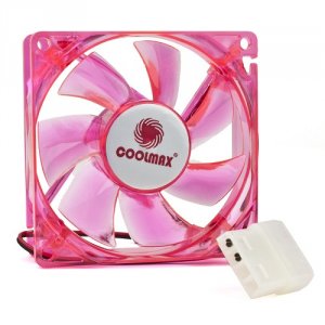 Coolmax CMF-825-RD 3 X 3 (80mm)  Cmf-825-rd Uv Reactive 4-red Led Case