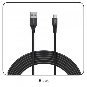 Naxa NAC-400-3FBLACK 3 Ft. Fast Charge And Sync Round C Type Usb Cable