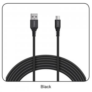 Naxa NAC-300-3FBLACK 3 Ft. Fast Charge And Sync Round Micro Usb Cable-