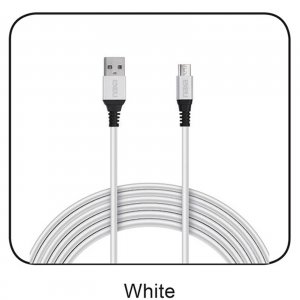 Naxa NAC-300-6FWHITE 6 Ft. Fast Charge And Sync Round Micro Usb Cable-