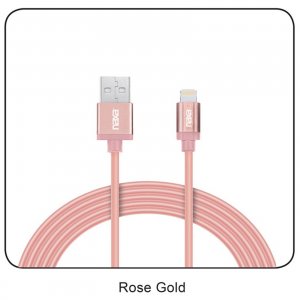 Naxa NAC-500-3FROSEGOLD 3 Ft. Lightning Charge And Sync Round Cable-ro