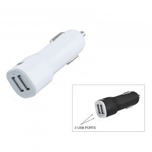 Naxa NA-800WHITE 5 Watt 1 Amp Dual Usb Car Charger-white