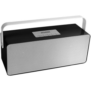 Sylvania SP672-BLACK Sp672-black Portable Bluetooth Speaker With Alumi