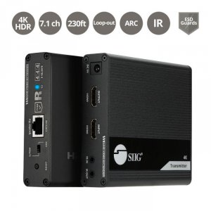 Siig CE-H26L11-S1 Ac Ce-h26l11-s1 Ipcolor 4k Hdmi2.0 Extender With Ir 