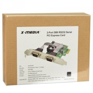 Xmedia XM-PEX-2S X-media Xm-pex-2s 2-port Db9 Rs232 Serial Pci Express