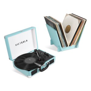 Innovative INN-VSC-400SBV-TRQ Victrola Journey+ Record Player Bundle