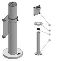 Spacepole SAFEGUARD03-02 Safeguard Vesa Mount With 300mm Sp2 Pole - Bl