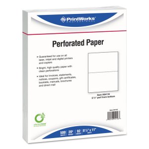 Paris 04130 Printworks Professional Pre-perforated Paper For Invoices,