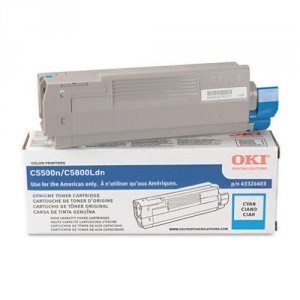 Original Okidata 43324403 Oki Cyan Toner For C5800ldn, C5650n, C5650dn