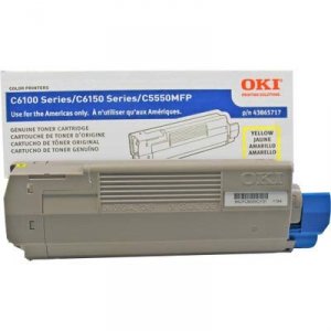 Original Okidata 43865717 Oki Yellow Toner For C6150n, C6150dn, C6150d