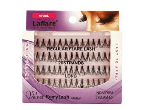 Bulk CA681 Velvet Flare 20 Strand Long Individual Eyelashes