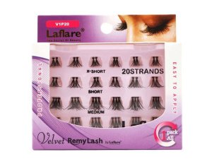 Bulk CA683 Laflare Velvet Remy 20 Strand Short Eyelashes