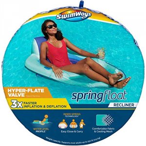 Swimways 6061819 Spring Float Recliner  Aqua