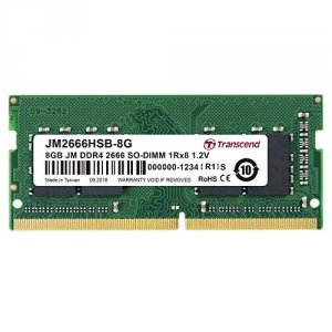 Transcend JM2666HSB-8G 8gb Jm Ddr4 2666mhz So-dimm 1rx8 1gx8 Cl