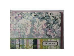 Bulk OP978 Azure Bloom Thank You Cards