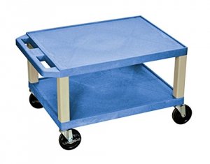 Luxor WT16BU 16h Av Cart - Two Shelves - Putty Legs