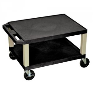 Luxor WT16 16h Av Cart - Two Shelves - Black Legs