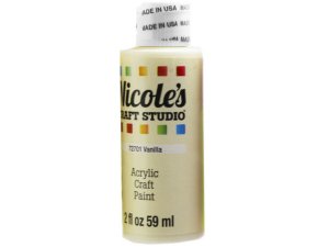 Bulk CH688 Nicoles 2 Oz Acrylic Craft Paint In Vanilla