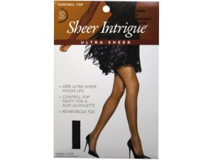 Bulk GW819 Sheer Intrigue Off Black Ultra Sheer Nylon Pantyhose Size D