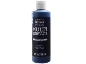 Bulk CH812 Nicoles 8 Oz Acrylic Multi Surface Craft Paint In Deep Navy