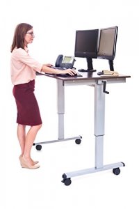 Luxor STANDUP-CF48-DW 48 High Speed Crank Adjustable Desk