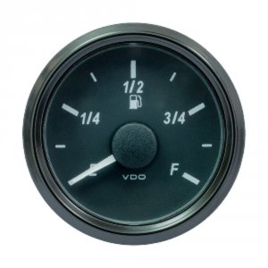 Vdo A2C3833150030 Singleviu 52mm (2-116) Fuel Level Gauge - Ef Scale -