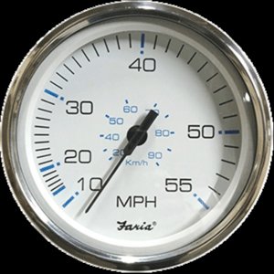 Faria SE9504 Chesapeake White 5 Speedometer 55 Mph (mechanical) With S