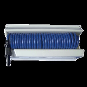 Whitecap P-0443 2539; Blue Coiled Hose Wmounting Case