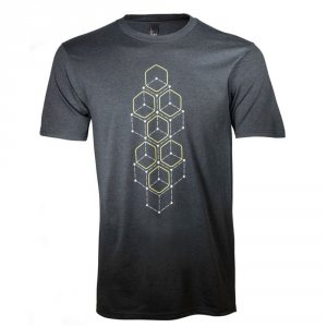 Mobile AWSSDL Alienware Dot Hex Short Sleeve T-shirt - Large - Black F