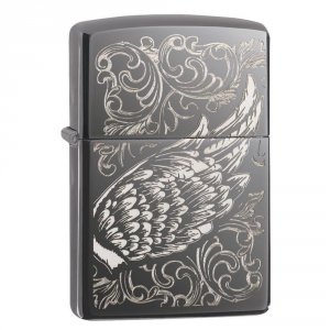 Zippo 29881 Filigree Flame And Wing Design Lighter.   Windproof Lighte