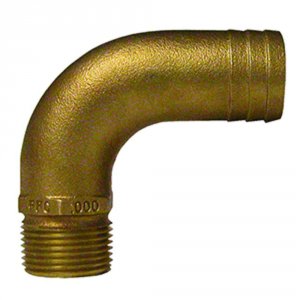 Groco FFC-2000 2 Npt X 2-14 Id Bronze Full Flow 90deg; Elbow Pipe To H