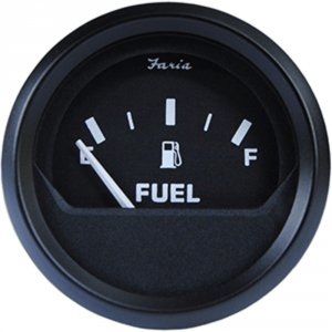 Faria GP9357 Euro Black 2 Fuel Level Gauge (e-12-f) Bulk Case Of 24hol